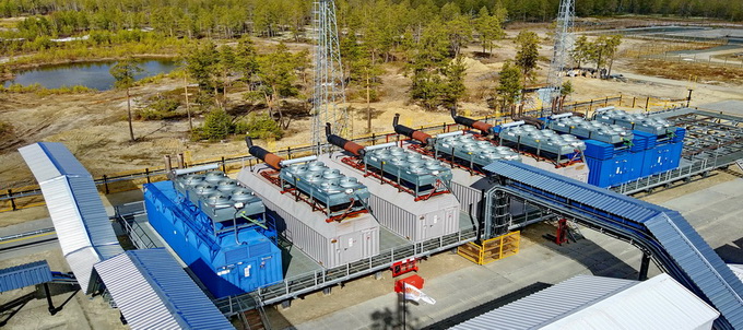 Газопоршневая электростанция Барсуковского месторождения работает на попутном газе