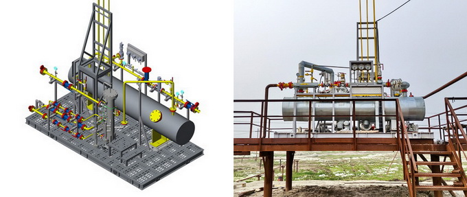 Модуль подготовки топливного газа №1 на площадке энергоцентра Харасавэйского месторождения