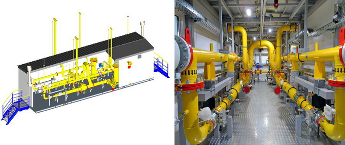 Газорегуляторный пункт для УПН «Уса-Тяжелая нефть». 3D-модель и технологический отсек