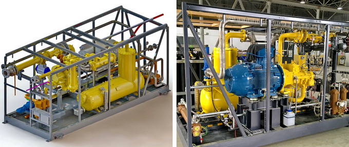 Установки рекуперации отпарного газа выполнены на базе компрессорных технологий